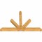 Ekena Millwork Saratoga Rough Sawn Timber Gable Bracket, Western Red Cedar, 96"W x 64"H x 6"D x 6"F, 16/12 Pitch GBW096X64X0606SAR00RWR - alternate 5